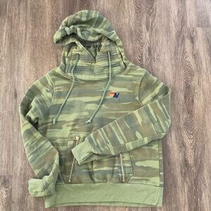 Aviator Nation Olive Camouflage Hoodie